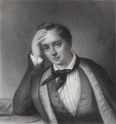 Runoilija Jevgeni Abramovitš Baratynskyn muotokuva 1800-1844, 1830-luku tekijältä Ferdinand Chevalier