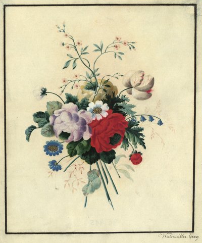 Ruusuja, tulppaaneja, päivänkakkaroita tekijältä Ferdinand Georg Waldmüller