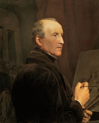 Omakuva maalaustelineessa, 1848. tekijältä Ferdinand Georg Waldmuller