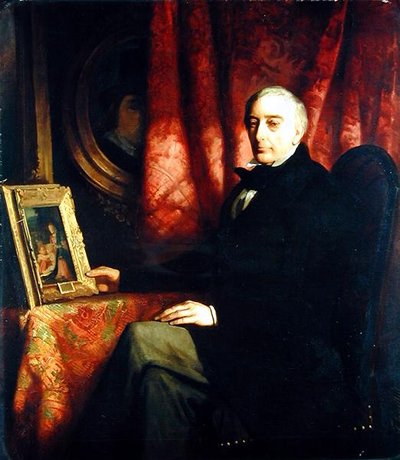 Taiteenkeräilijä Nicolaus Hudtwalckerin muotokuva, 1852 tekijältä Ferdinand Heilbuth