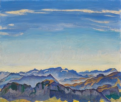 Waadlandin Alpit Rochers de Nayelta. 1917 tekijältä Ferdinand Hodler