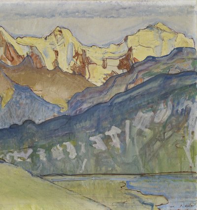 Eiger, Mönch ja Jungfrau von Beatenberg aus tekijältä Ferdinand Hodler