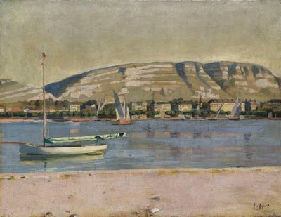 Geneven satama ja Saleve, 1878 tekijältä Ferdinand Hodler