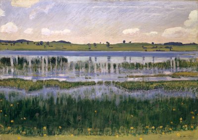 Burgäschi-järvi lähellä Langenthalia, noin 1901. tekijältä Ferdinand Hodler