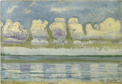 Genevejärvi Sveitsin Juran kanssa, 1909 tekijältä Ferdinand Hodler