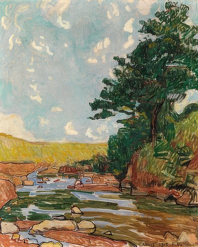 Maisema lähellä Néris. 1915 tekijältä Ferdinand Hodler