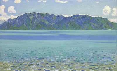 Le Grammont, kirjoittanut Hodler, Ferdinand (1853-1918). öljy kankaalle tekijältä Ferdinand Hodler