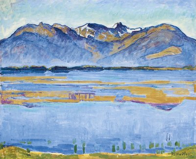 Montanan maisema Becs de Bossonin ja Vallon de Réchyn kanssa, 1915 tekijältä Ferdinand Hodler