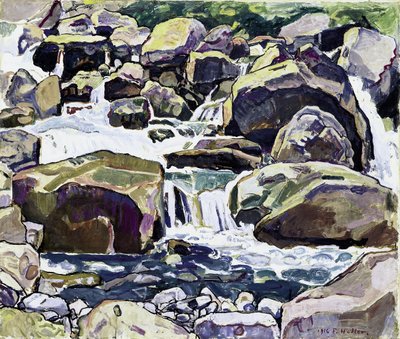 Mountain Stream lähellä Champéryä tekijältä Ferdinand Hodler