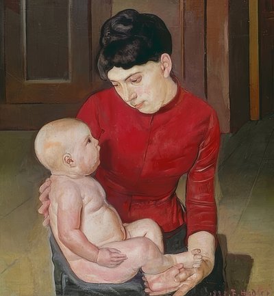 Äiti ja lapsi. 1887 tekijältä Ferdinand Hodler