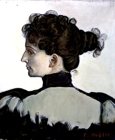 Taiteilijan vaimo (öljy kankaalle) tekijältä Ferdinand Hodler
