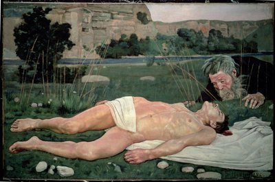 Laupias samarialainen, 1886 tekijältä Ferdinand Hodler