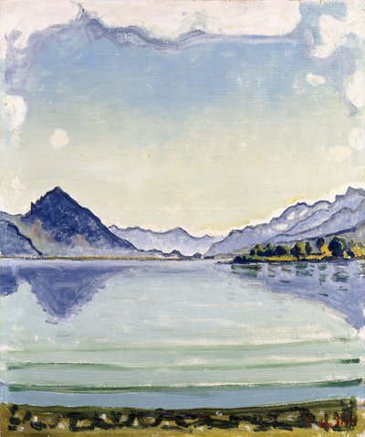 Thun-järvi Leissingenin lähellä, 1909 tekijältä Ferdinand Hodler