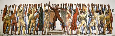 Yksimielisyys (vala). Toinen versio: Hodler, Ferdinand (1853-1918). Öljy kankaalle tekijältä Ferdinand Hodler