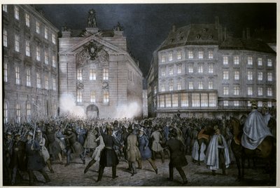MARZREVOLUTION: Opiskelijat saavat aseet maaliskuun 13. päivän aattona tekijältä Ferdinand Hofbauer