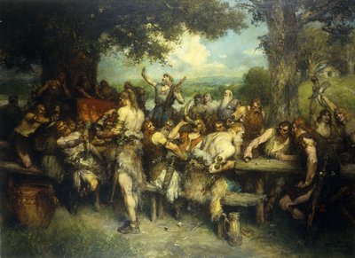 Viikinkijuhla, 1925 tekijältä Ferdinand Leeke