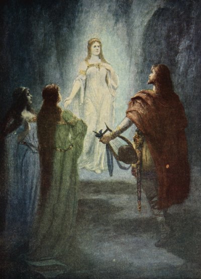 Hän näki kauniin naisen J. Walker McSpaddenin (1874-1960) teoksesta The Stories of Wagnerin ooppera, 1905 tekijältä Ferdinand Leeke