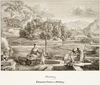 Dilluns: Rosenecker Garden abans de Salzburgfinnish tekijältä Ferdinand Olivier