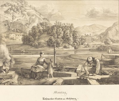 Maanantai - Rosenecker Garden lähellä Salzburgia (maanantai - Rosenecker Garden lähellä Salzburgia) tekijältä Ferdinand Olivier