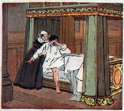 Ranskan historia: Ranskan kuninkaan Kaarle IX:n (1550-1574) katuminen Saint Barthelemyn joukkomurhamääräyksen julistamisesta. teoksessa ”Histoire de France oppi kuvan ja suoran havainnon avulla. Valmisteleva kurssi ja elementtien ensimmäinen vuosi C tekijältä Ferdinand Raffin