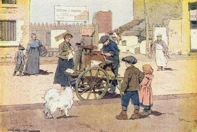 Shaker, lapsuuden kuvakirjassa, n. 1900 (kaiverrus) tekijältä Ferdinand Raffin