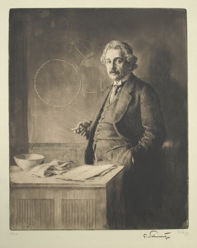 Albert Einsteinin muotokuva 1879-1955, 1921 tekijältä Ferdinand Schmutzer