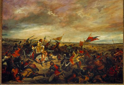 Poitiersin taistelu tai kuningas Johannes II Le Bon Poitiersin taistelussa 19. syyskuuta tekijältä Ferdinand Victor Eugene Delacroix