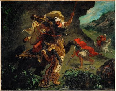 Chasse au tigre - Tiikerin metsästys ... tekijältä Ferdinand Victor Eugene Delacroix