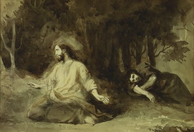 Kristus Öljymäellä, 1826 tekijältä Ferdinand Victor Eugene Delacroix