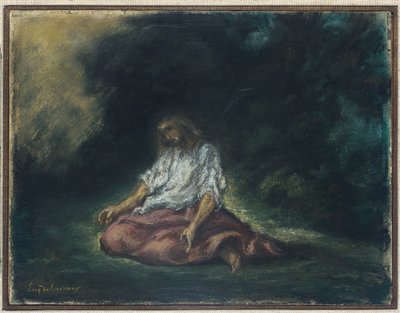 Kristus Getsemanen puutarhassa tekijältä Ferdinand Victor Eugene Delacroix