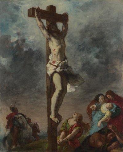 Kristus ristillä, 1853 tekijältä Ferdinand Victor Eugene Delacroix