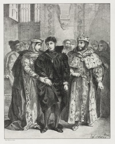 Hamlet, 1834. tekijältä Ferdinand Victor Eugene Delacroix