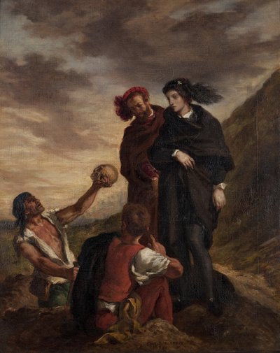 Hamlet ja Horatio hautausmaalla tekijältä Ferdinand Victor Eugene Delacroix
