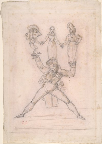 italialainen teatteri tekijältä Ferdinand Victor Eugene Delacroix