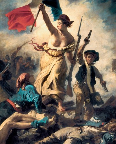 Liberty Leading the People, 28. heinäkuuta 1830, n. 1830-31 (yksityiskohta) (öljy kankaalle) tekijältä Ferdinand Victor Eugene Delacroix