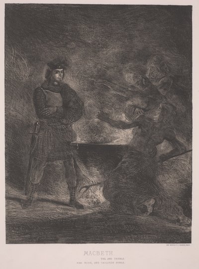 Macbeth (etsaus) tekijältä Ferdinand Victor Eugene Delacroix
