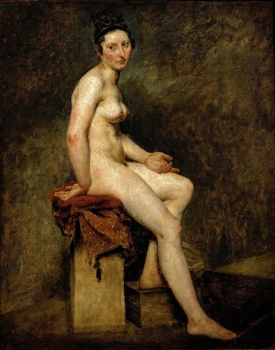 Mademoiselle Rose istuva alaston tekijältä Ferdinand Victor Eugene Delacroix