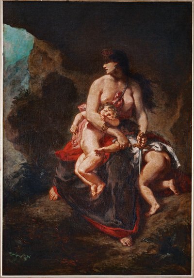 Medea furieuse - Vihainen Medeia ... tekijältä Ferdinand Victor Eugene Delacroix