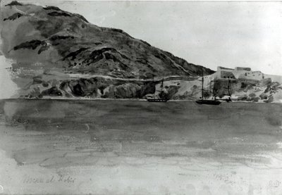 Mers El-Kebir, Algeria (wc paperilla) (bw kuva) tekijältä Ferdinand Victor Eugene Delacroix