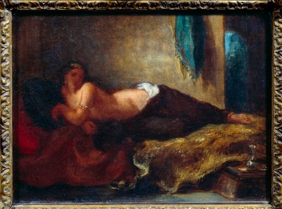 Odalistinen. Eugene Delacroix (1798-1863) maalaus tekijältä Ferdinand Victor Eugene Delacroix
