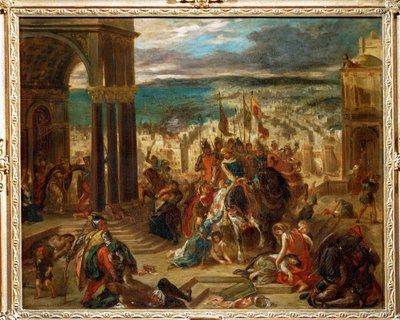 Konstantinopolin valtaaminen ristiretkeläisten toimesta ... tekijältä Ferdinand Victor Eugene Delacroix