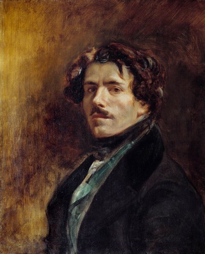 Eugene Delacroixin (1798-1863) omakuvamaalaus 1837 su. 0,65x0,54 m - Eugene Delacroixin omakuva (1798-1863) tekijältä Ferdinand Victor Eugene Delacroix
