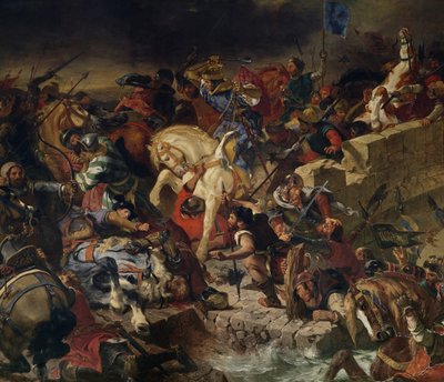 Taillebourgin taistelu 21. heinäkuuta 1242 tekijältä Ferdinand Victor Eugene Delacroix