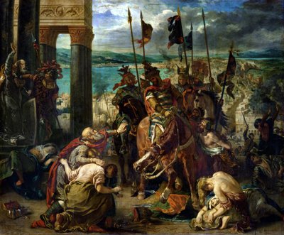 Ristiretkeläisten saapuminen Konstantinopoliin tekijältä Ferdinand Victor Eugene Delacroix