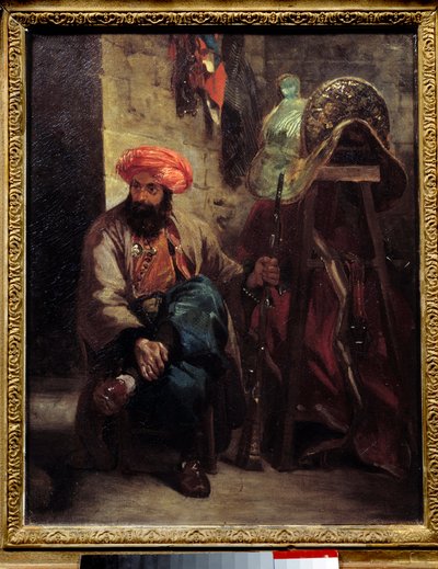 Eugene Delacroixin (1798-1863) turkkilainen satulamaalaus 1825 su. 0,41x0,33 m. tekijältä Ferdinand Victor Eugene Delacroix
