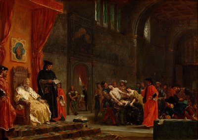 Kaksi Foscaria, 1855 tekijältä Ferdinand Victor Eugene Delacroix