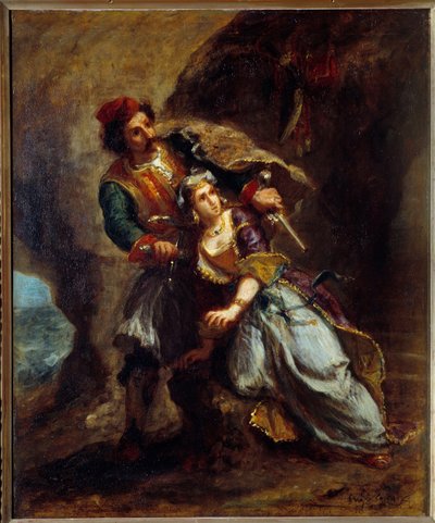 Abydoksen kihlaus. Eugene Delacroix (1798-1863) maalaus tekijältä Ferdinand Victor Eugene Delacroix