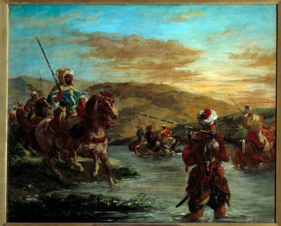 Guen kulku Marokossa. Eugene Delacroix (1798-1863) maalaus tekijältä Ferdinand Victor Eugene Delacroix