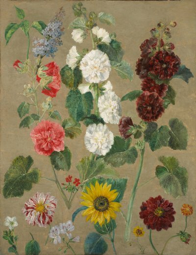 Nimetön (Flowers) (öljy aluksella) tekijältä Ferdinand Victor Eugene Delacroix