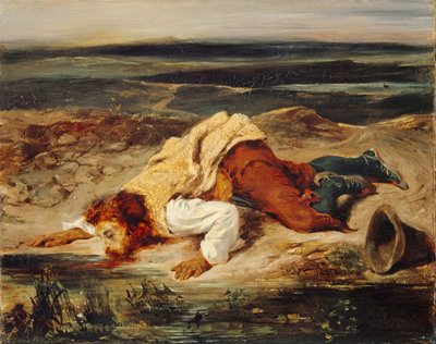 Haavoittunut prikkari (roomalainen paimen), n. 1825 tekijältä Ferdinand Victor Eugene Delacroix